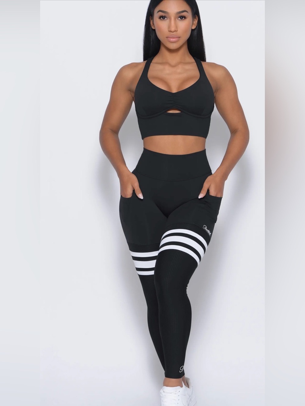 NWT Bombshell Sportswear Perform Thigh High In Midnight Black . Size XL - Picture 4 of 10